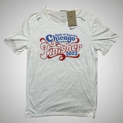 Nike Men’s Chicago Marathon 2023 Running Top Shirt White Sz Small FD2690-100 NWT