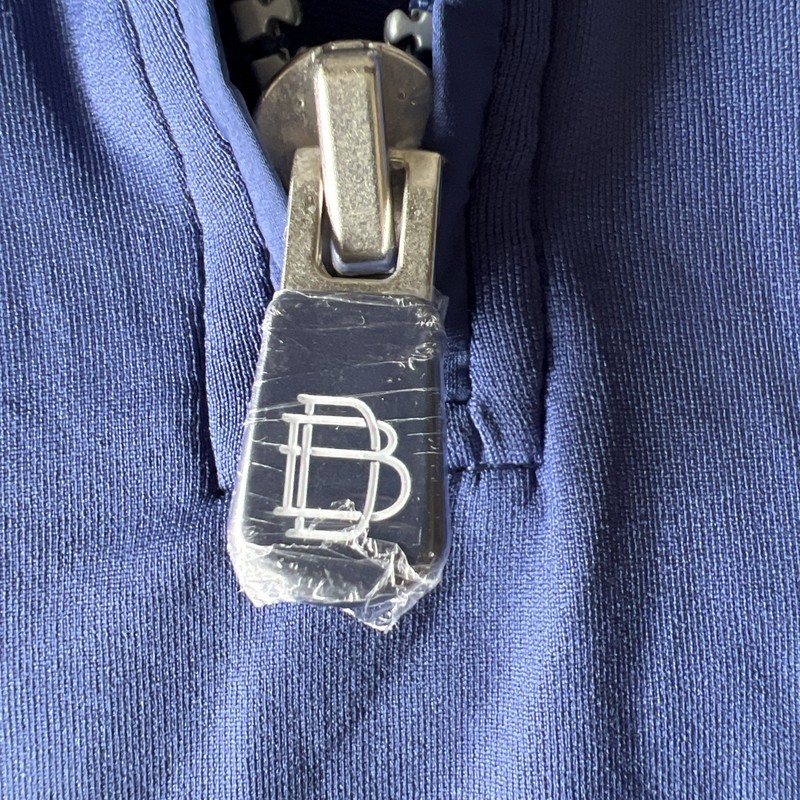 B Draddy 1/4 Zip Pullover Mens Medium Blue Performance Stretch w Ball Marker NWT gallery