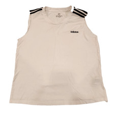 Adidas Tank Men’s XL Cut Off Sleeve Chalk White Training Sleeveless Athletic Top