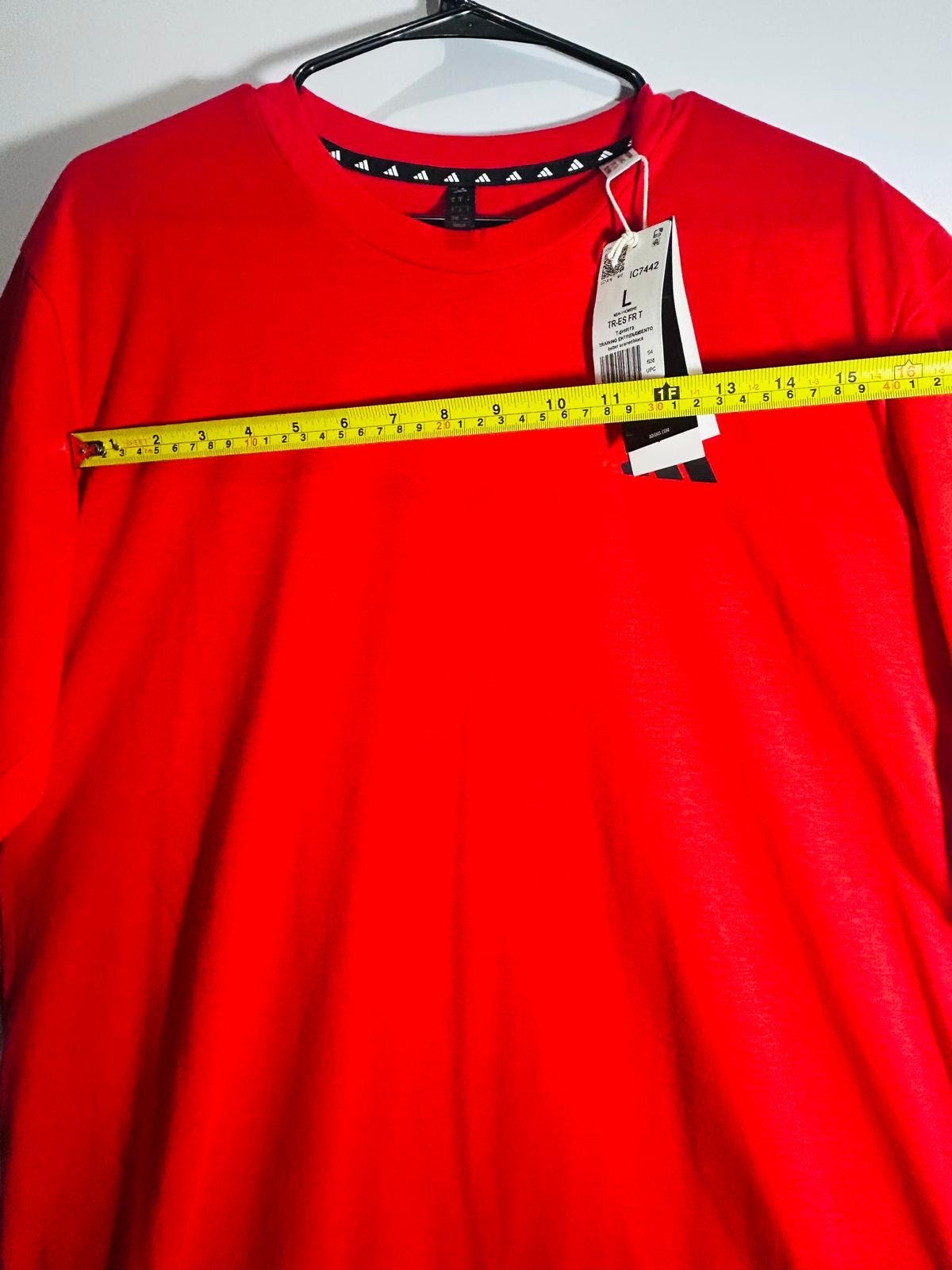 Adidas Men’s Training T-Shirt Large Better Scarlet Red Black Logo IC7442 NWT gallery