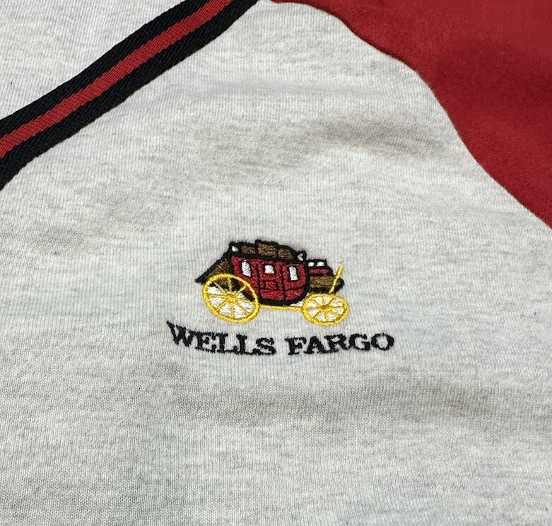 Vintage Wells Fargo Champion Men’s Baseball Jersey Size XL gallery