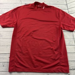 Nike Golf Nike FIt Dry Mock Neck Short Sleeve Shirt Men’s Large Red Tiger