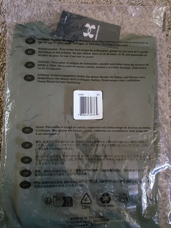 UA TAC Tech T LARGE MENS GREEN NWT In UA Bag gallery