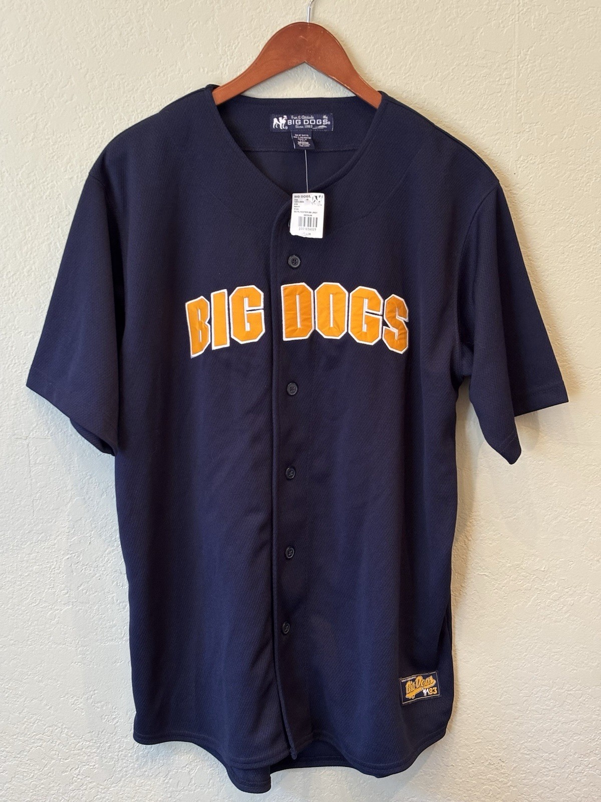 Big Dogs Navy Blue Athletic Baseball Jersey Sportswear Men's Medium NWT New gallery