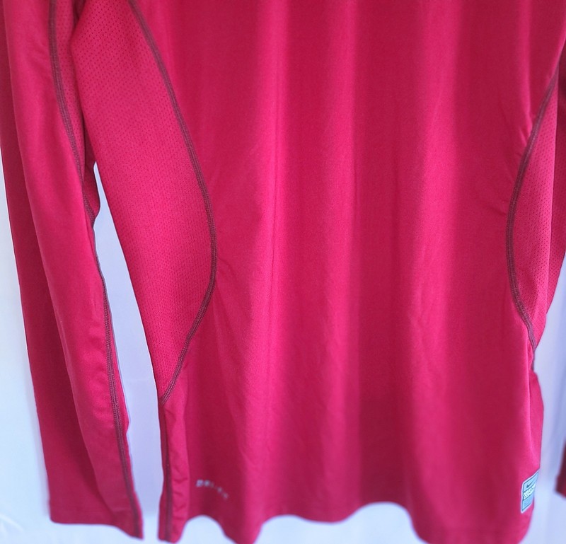 Nike Pro Combat Fitted Mens Medium Long Sleeve Athletic T Shirt Red gallery