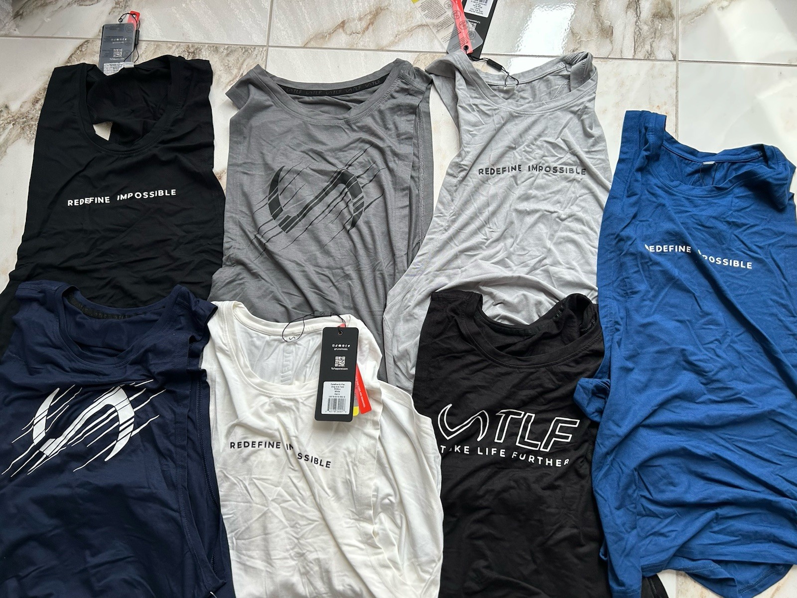 TLF Take Life Further Men’s Drop Tank Tops Stringers Gym Tee Lot Of 7 S Small gallery