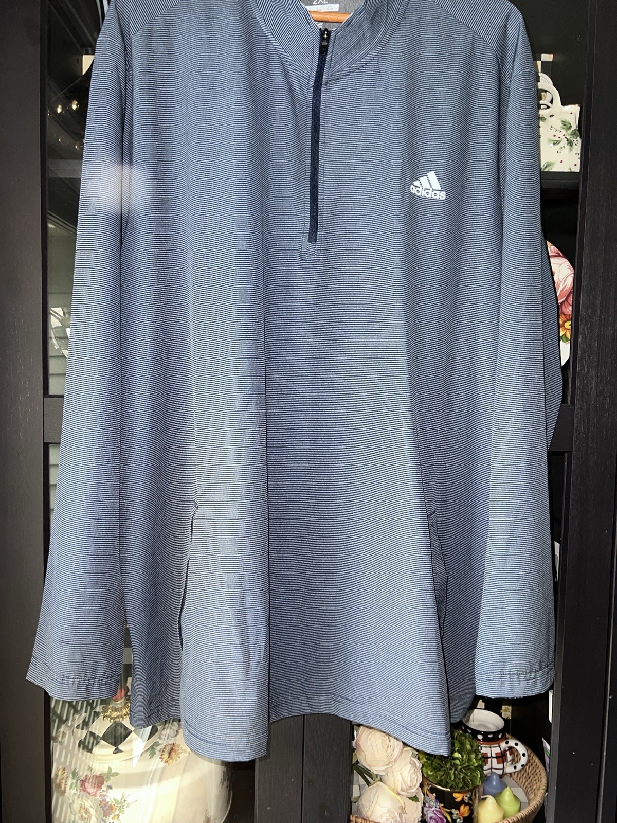 Adidas Mens Lightweight Quarter Zip Jacket Size 2X Stripe 2021 Egypt gallery