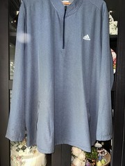 Adidas Mens Lightweight Quarter Zip Jacket Size 2X Stripe 2021 Egypt