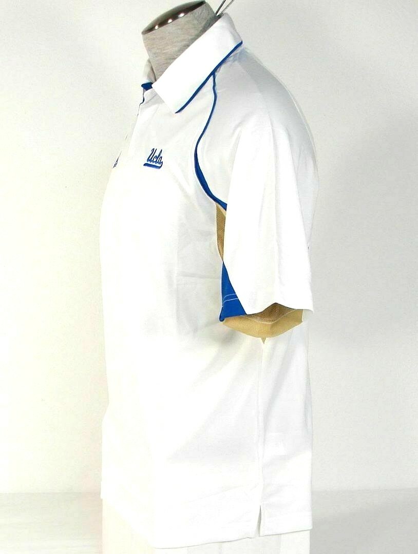 Adidas ClimaCool UCLA Short Sleeve White Polo Shirt Men's NEW gallery