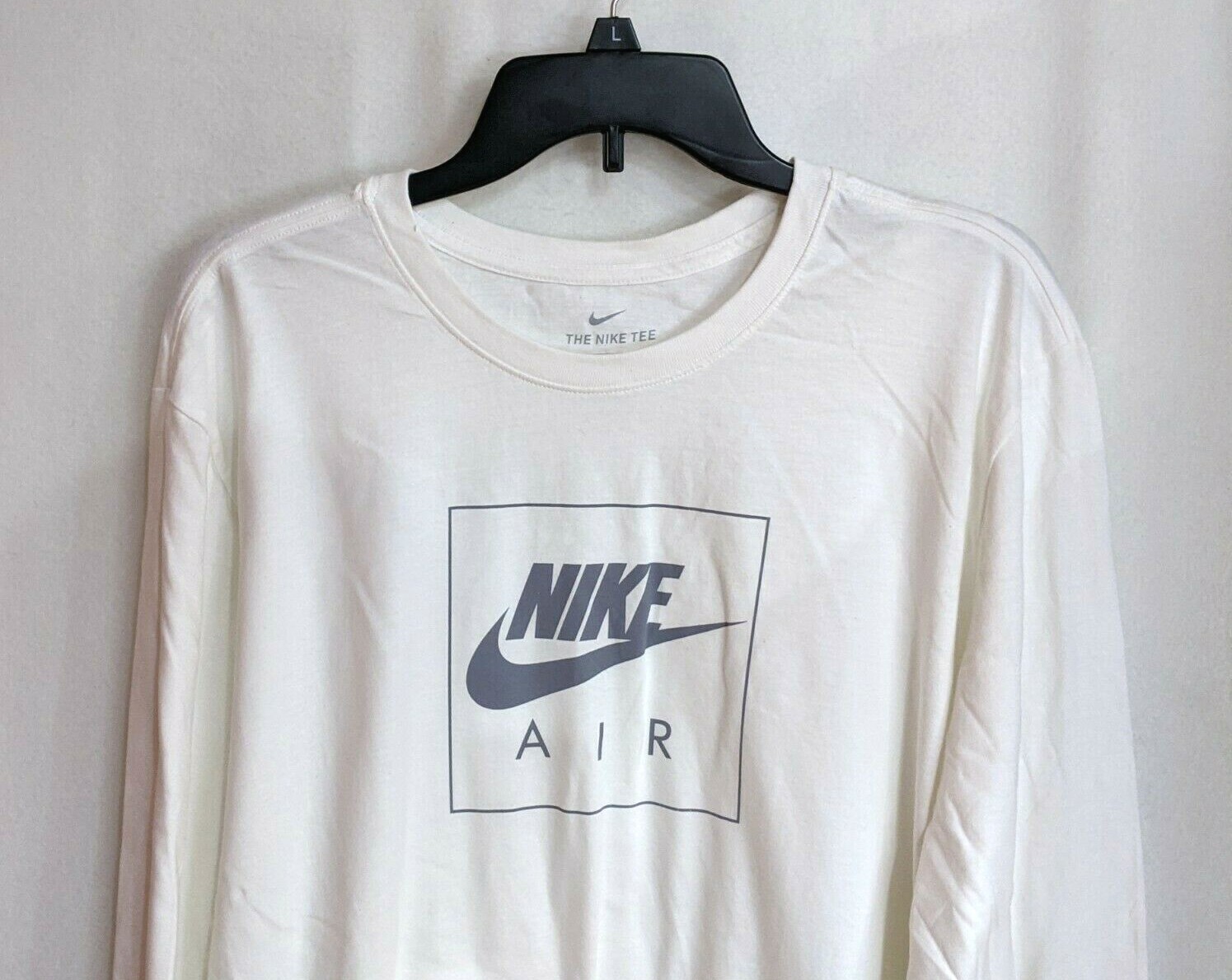 Nike Men's Air Logo Box Long Sleeve White Tee (DC8696-100) Size XL - NWT gallery