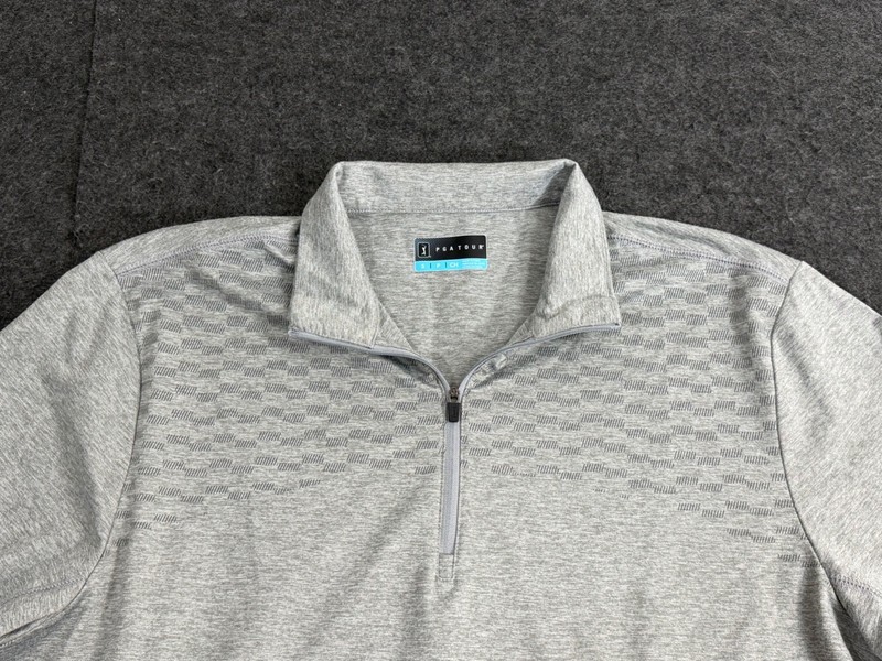PGA Tour Pullover Quarter 1/4 Zip Men’s Size Small Grey with Subtle Pattern gallery