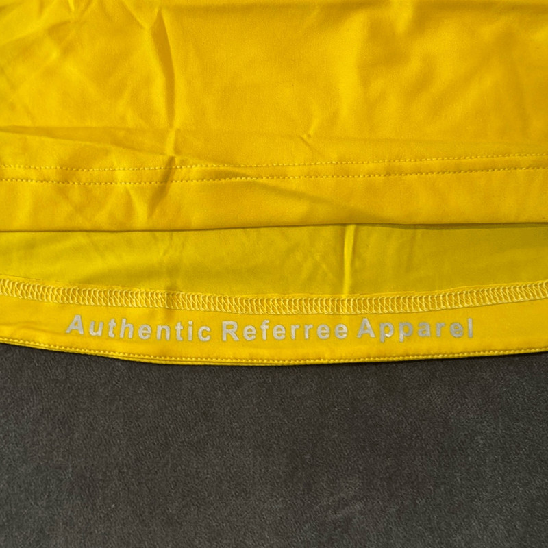 Admiral Mens Gold Authentic Referee Jersey Short Sleeve Front 1/2 Zip Size XXL gallery