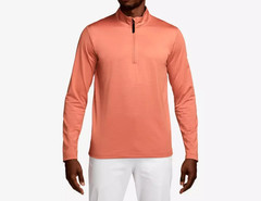 Nike Victory Men’s 1/2 Zip Long Sleeve Golf Top FD5837 Madder Root Orange Small