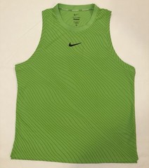 Nike Court Slam Mens Dri Fit Adv Tank Top Mean Green Black Tennis Sz L Tennis