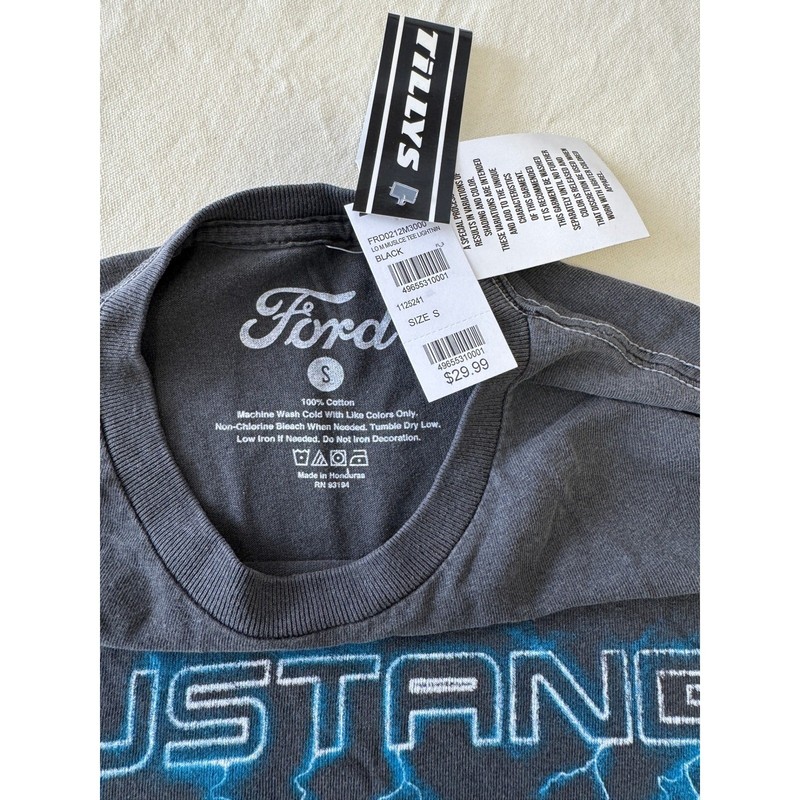 Ford Mustang Muscle Shirt Men's S Gray Graphic Car Lightning Sleeveless Tee NWT gallery