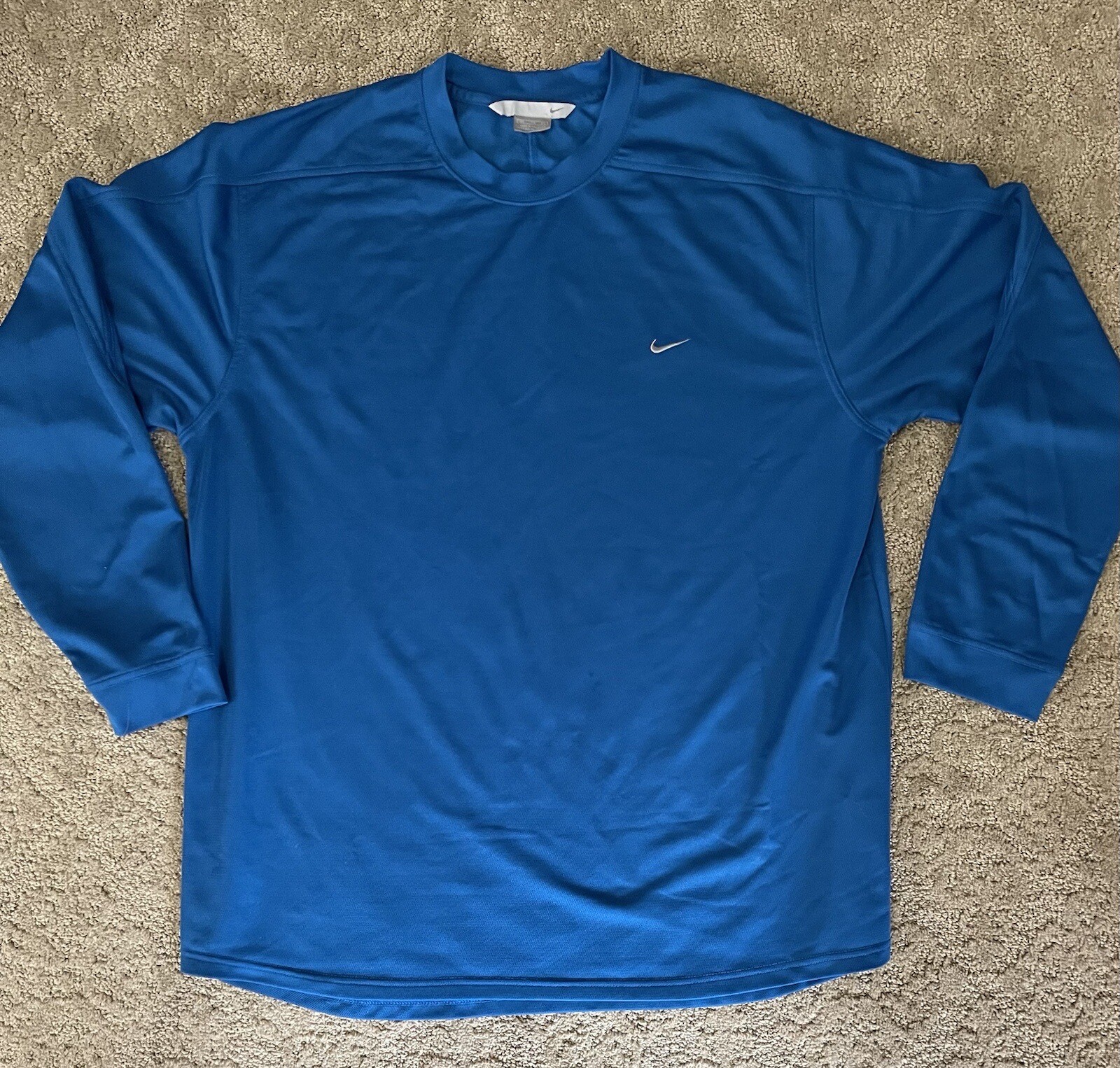 Nike Shirt Men XXL Turquoise Blue Tee Performance Poly Mini Swoosh gallery