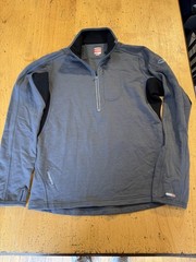 Icebreaker Merino 260 1/4 Zip Mens Medium Gray Wool Hunting Hiking Outdoors Base