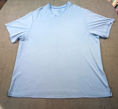 Tommy Bahama Shirt Mens 2XL Blue Short Sleeve IslandZone Performance V-Neck Tee