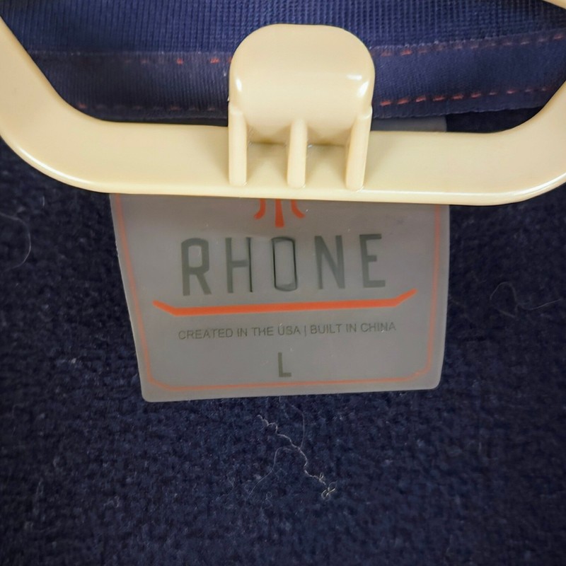 Rhone Quarter Zip Pullover Athletic Training Layering Top Navy Blue L gallery