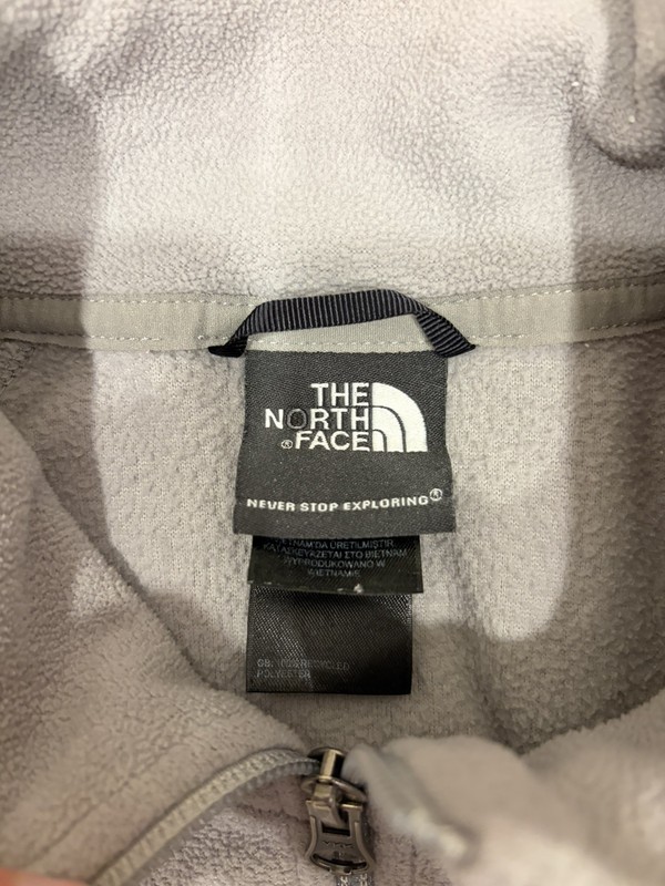 North Face Men’s Glacier Fleece Quarter Zip Shirt Size X-Large Light Gray gallery