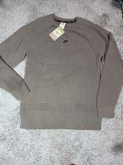 Nike Men’s Sportswear Tech Pack Long Sleeve Top Moon Fossil Black New Small $100