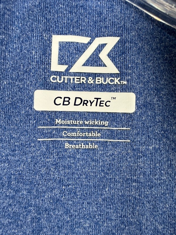 Cutter & Buck DryTec 1/4 Zip Pullover Mens Large Blue EMC Logo gallery