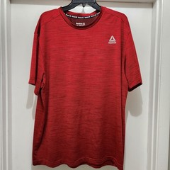 Reebok Mens Size 3XL T -Shirt Drift Workout Shirt Short Sleeve Red