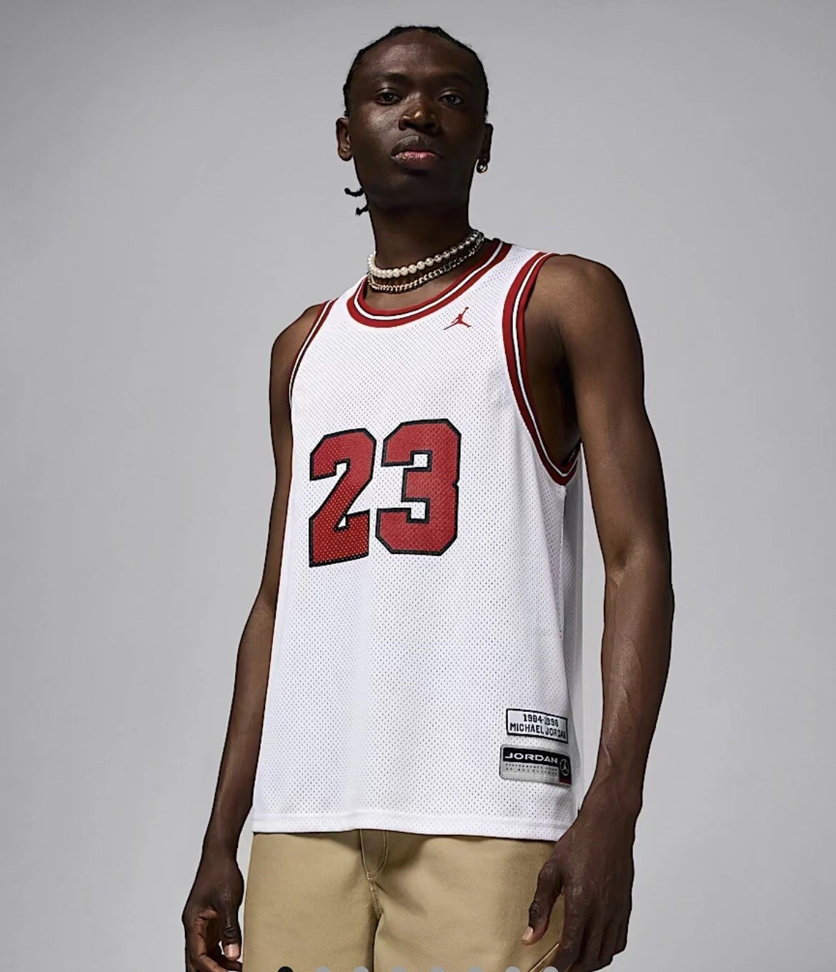 NWT Nike Bulls Jordan Awards Jersey Mens XXL White Red HF9375 100 Essentials 2XL gallery