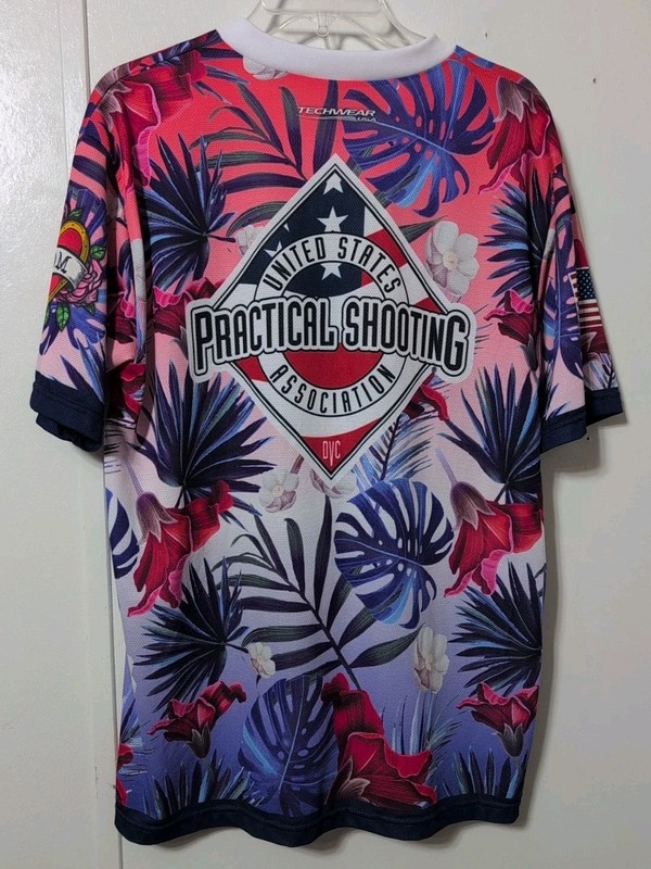 Glock USPSA Men’s Hawaiian Theme Pullover Shirt Size Large Short Sleeves USA gallery