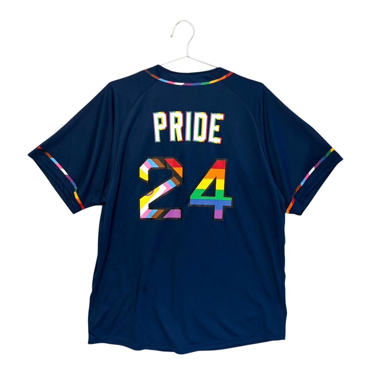 Boston Red Sox Pride Celebration 2024 Jersey Mens Sz L Navy Rainbow Short Sleeve gallery