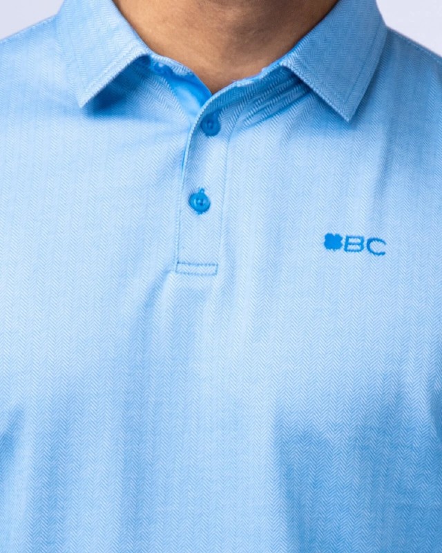 Black Clover NEW Mens Harry Delirium Blue Fashion Performance Golf Polo M $79 gallery