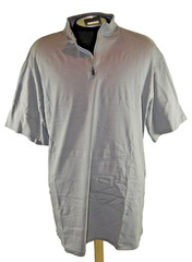 Men’s Layer Shirt NEW YTD Mauve 1/4 Zip Mock Neck Tag XXL Short Sleeve