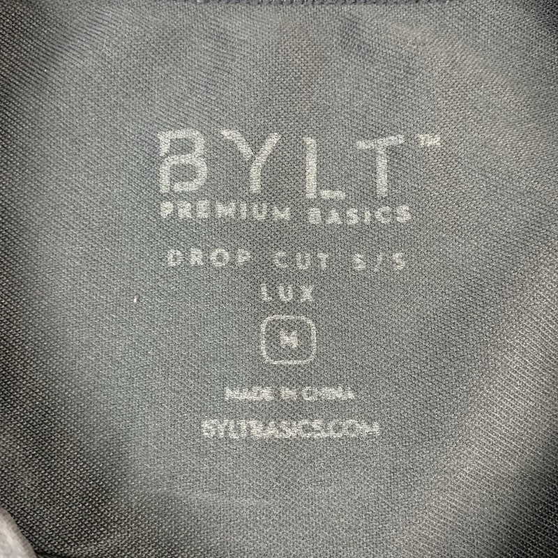 BYLT Shirt Mens Medium Gray Drop Cut Short Sleeve Athletic Performance Casual gallery