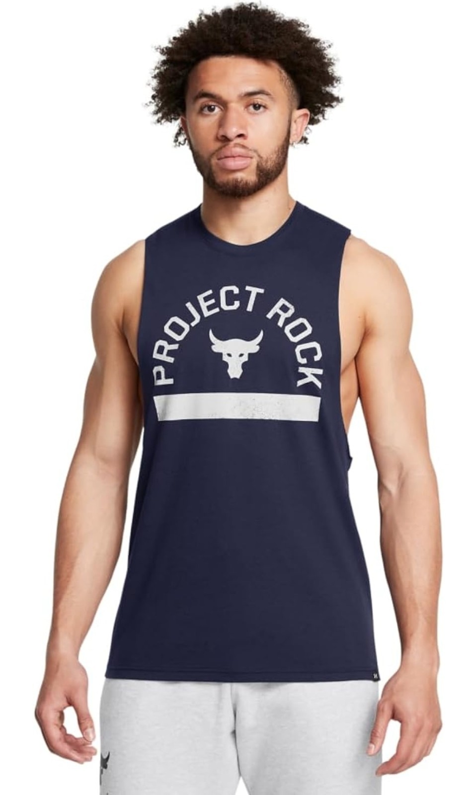 Under Armour UA Project Rock Payoff Graphic Tank Top Mens XL Navy NEW gallery