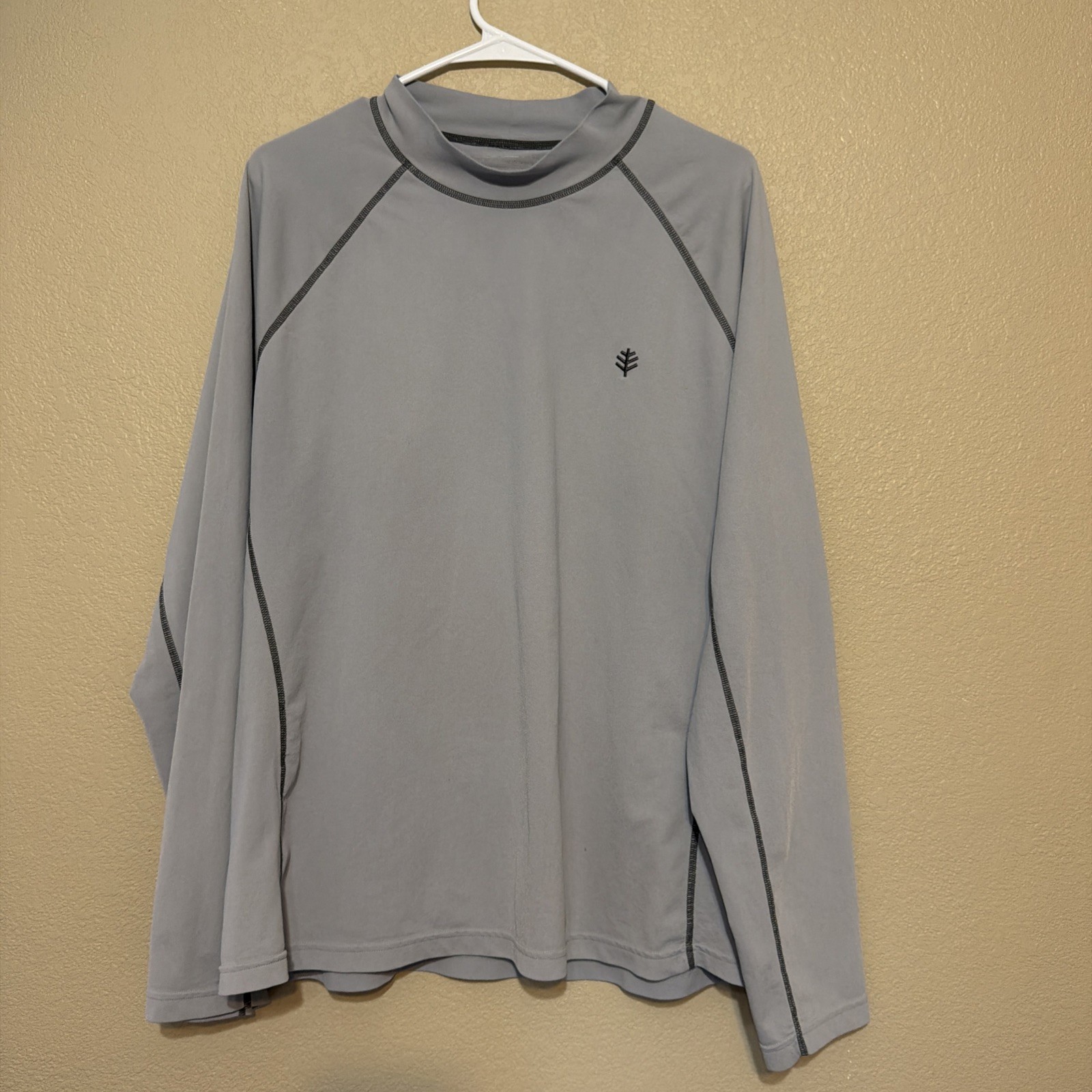 Coolibar Men’s Size XL Gray UPF 50+ Sun Protect Long Sleeve Hiking T-Shirt Beach gallery