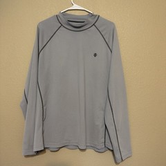 Coolibar Men’s Size XL Gray UPF 50+ Sun Protect Long Sleeve Hiking T-Shirt Beach