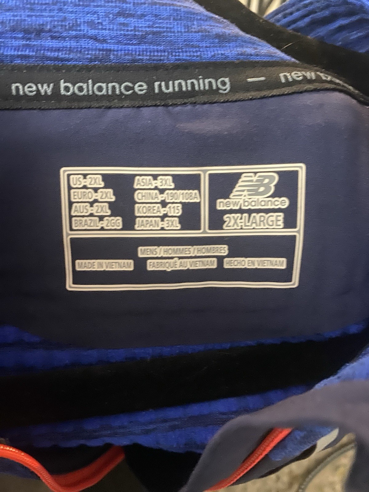 NEW BALANCE MEN'S PERFORMANCE MARATHON HALF ZIP TOP BLUE GYM FITNESS WALKING gallery