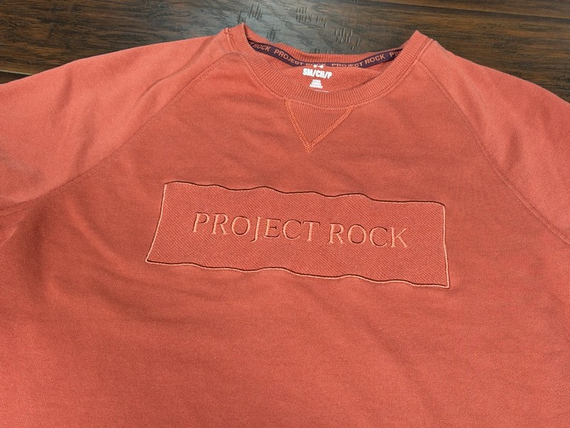 Under Armour Project Rock Terry Gym Top Copper Red Rust Men's Small 1380177-635 gallery
