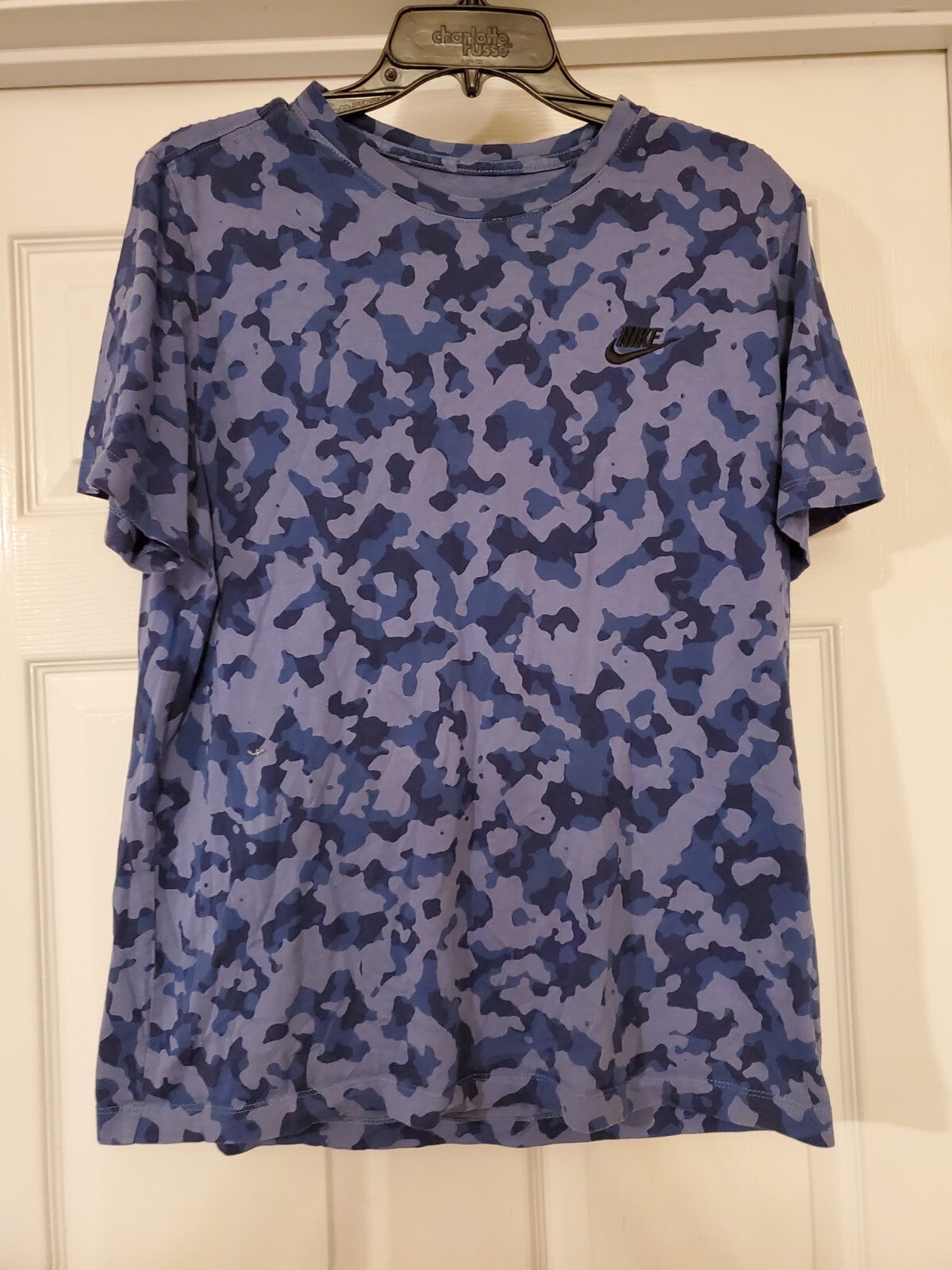 The Nike Tee Mens Large Shirt Blue Camo Pattern Training Nike Boys gallery