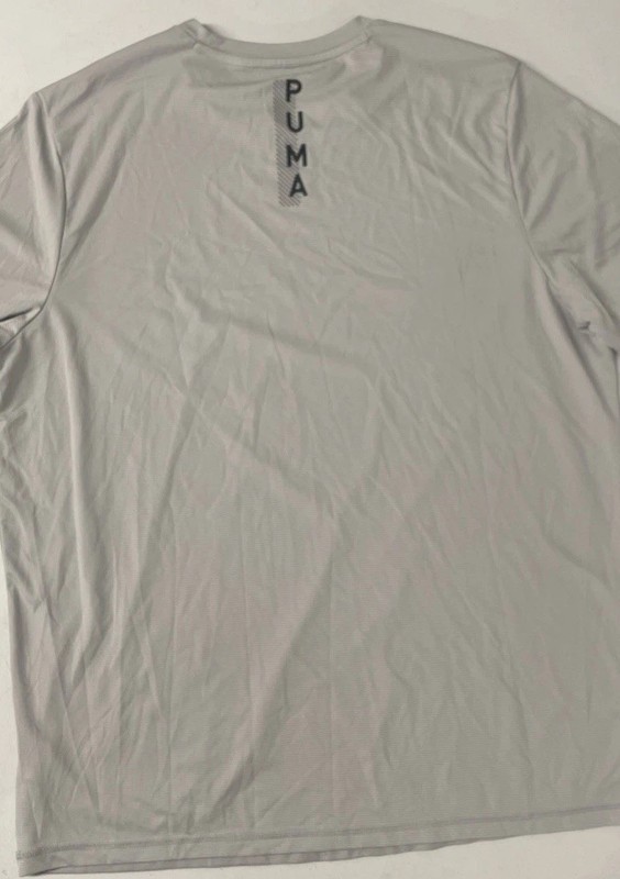 PUMA Men's Lightweight Crew Neck Active Tee T-Shirt Short Sleeve Logo GRAY XL gallery