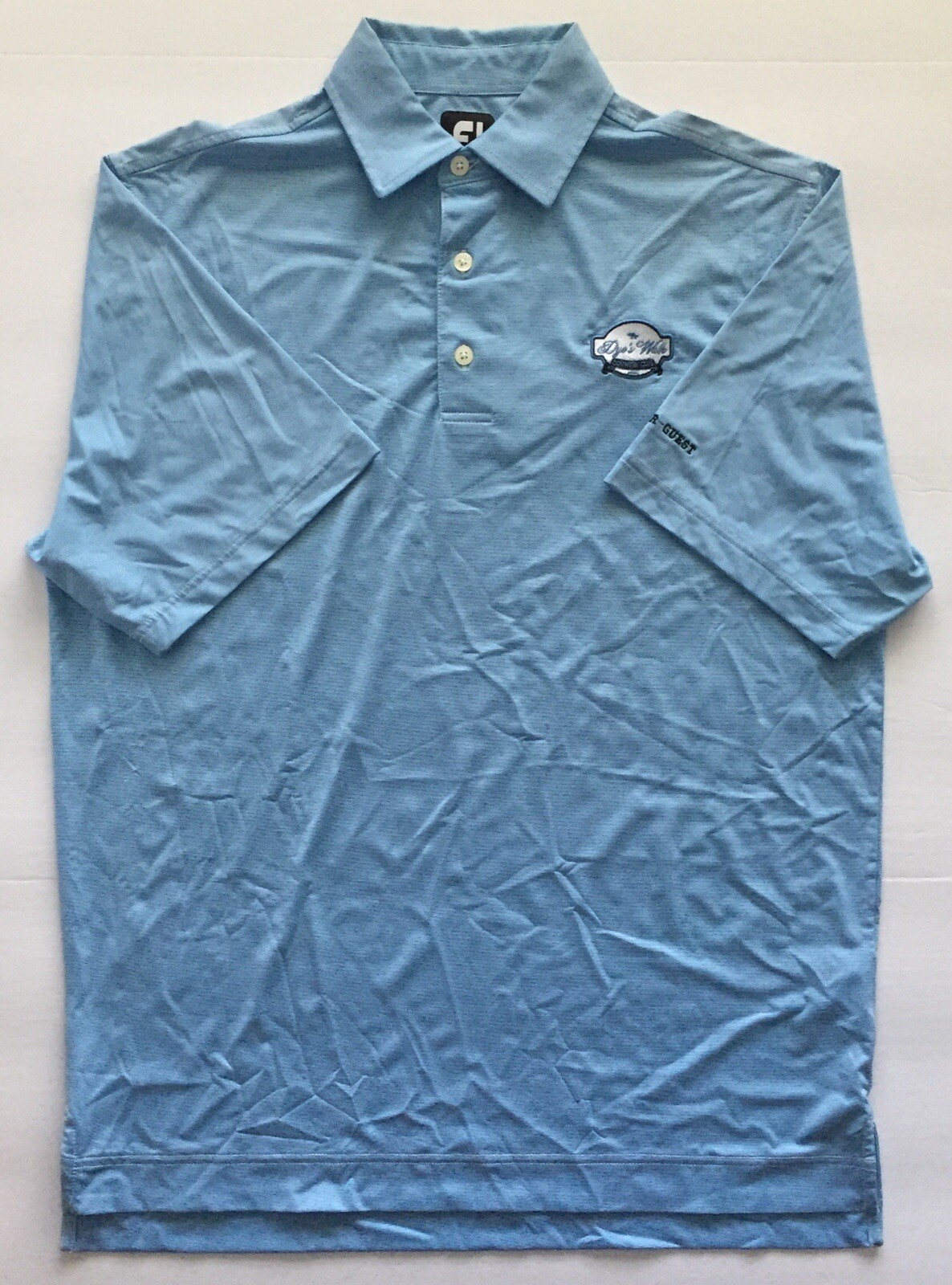 FOOTJOY Polo Men’s Medium Blue Performance Golf Shirt FJ Logo Embroidered Active gallery