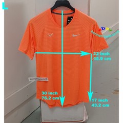 NIKE COURT AEROREACT RAFA SLAM TENNIS TOP SHIRT CI9152-854 MENS SIZE L,XL