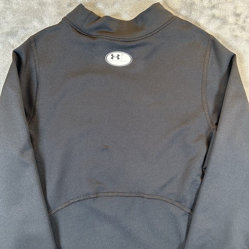 Under Armour Shirt Youth L Black Cold Gear Long Sleeve Fitted Mock Activewear gallery