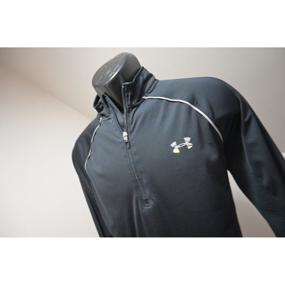 Under Armour Run Pullover Athletic Jacket Mens Large Black 1/4 Zip Excellent