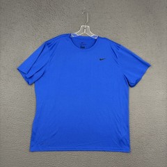Nike Tee T-Shirt Mens 2XL Blue Dri-FIT Activewear Workout Gym Athleisure Sports