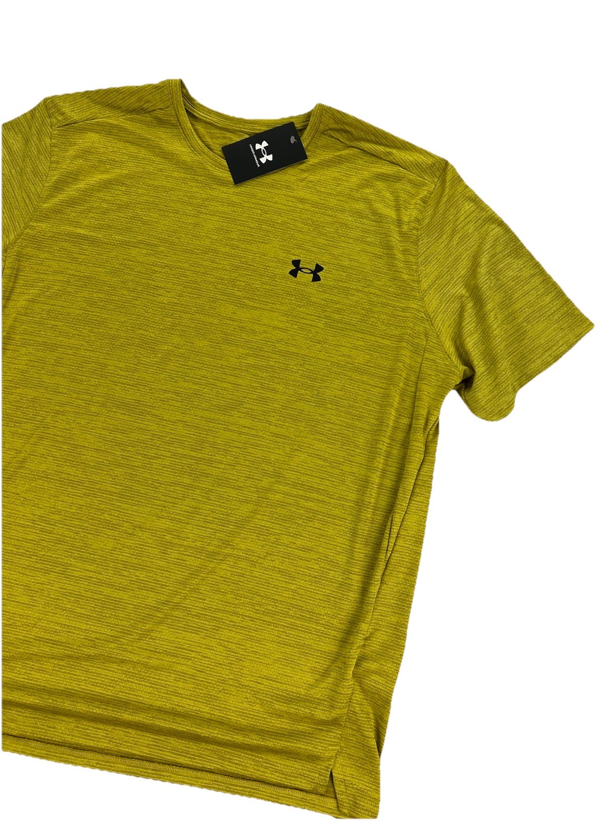 NEW Under Armour Tech Vent Short Sleeve Mens Shirt Yellow Shade Loose Fit gallery