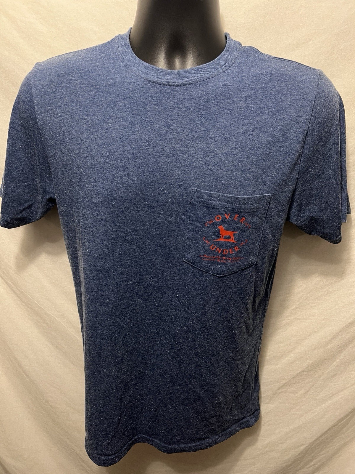 Over Under Short sleeve pocket t-shirt blue Small mens preppy hunting C6 gallery