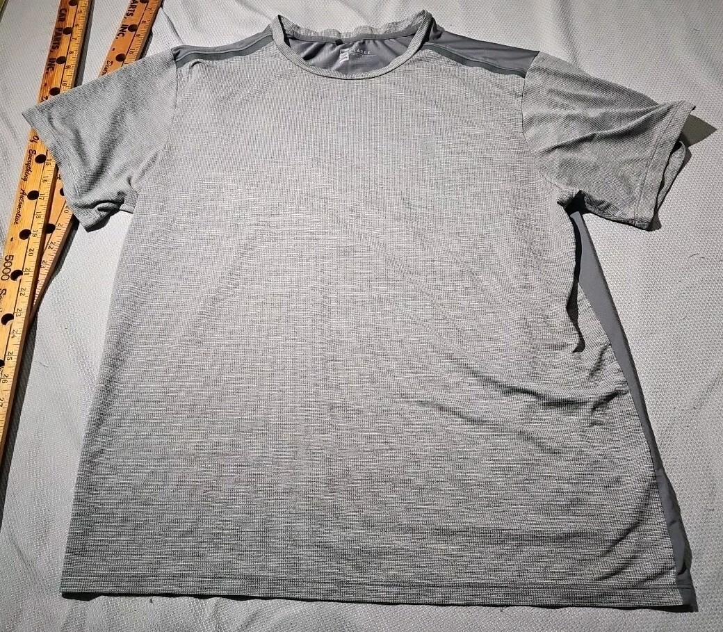VRST Shirt Mens Large Gray Second Skin Preformance Stretch Gym Active Casual gallery