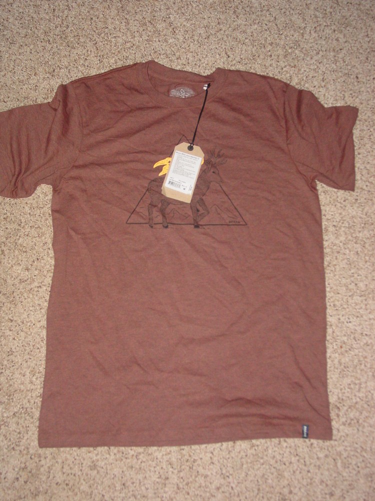 Mens Prana Buck Wild Journeyman 2 Clove Heather Short Sleeve Shirt Size M NWT's!