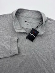Yatta Golf Men’s 1/4 Zip Pullover Jacket Size XXL Light Gray Long Sleeve NWT